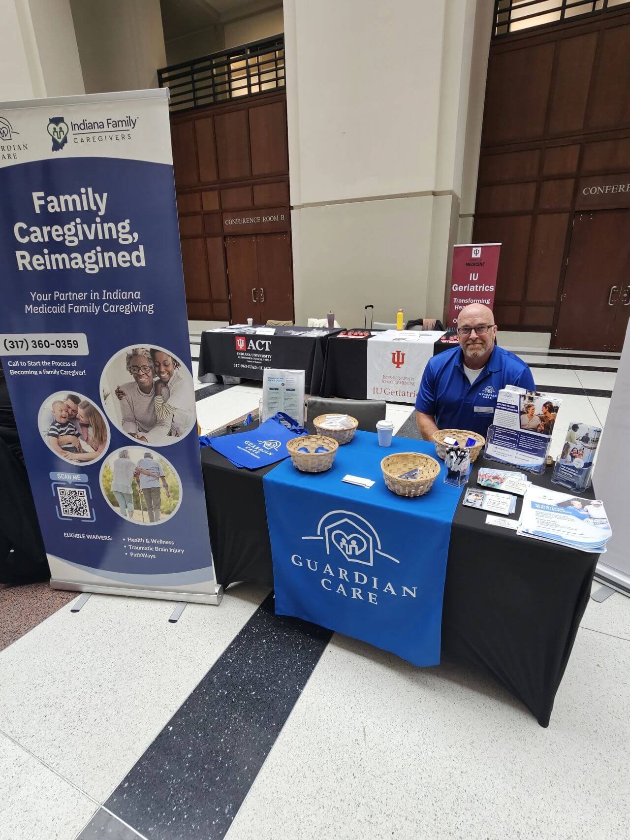 Community liaison at a caregiver event at the Indiana statehouse